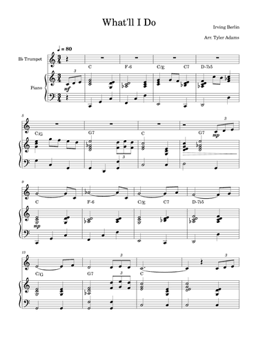What'll I Do (Trumpet Solo and Piano) (arr. Tyler Adams)