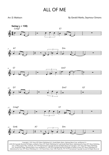 All Of Me (arr. Douglas Wattson)
