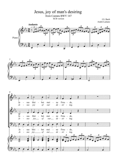 Johann Sebastian Bach - Jesus joy of man's desiring (SCB Children/Young Choir, Amateur) (arr. André Laitano)