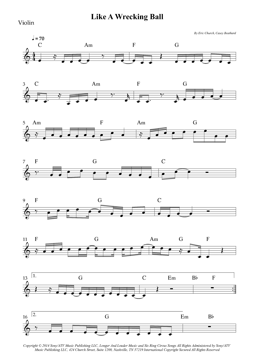 Like A Wrecking Ball (arr. Wesley S. SIlva)