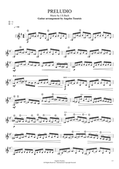 Cello Suite No.1 in G major, BWV 1007 : Prelude (arr. angelos tsoutsis)