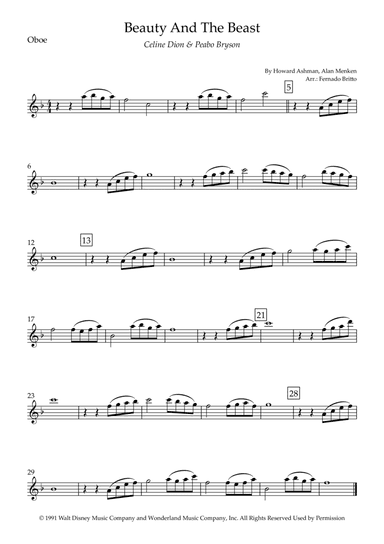 Beauty And The Beast (arr. Fernando Britto)