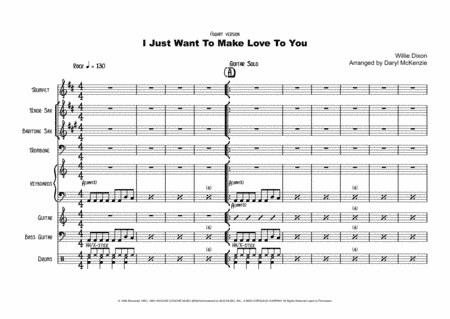 I Just Want To Make Love To You (arr. Daryl McKenzie)
