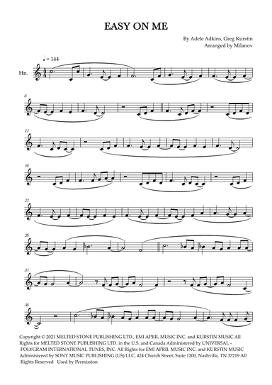 Easy On Me (arr. Milanov)