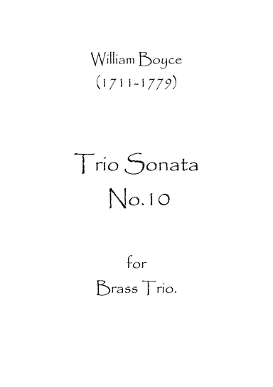 Trio Sonata No.10 (arr. Spence Bundy)