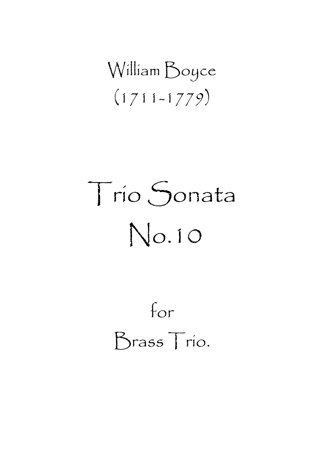 Trio Sonata No.10 (arr. Spence Bundy)