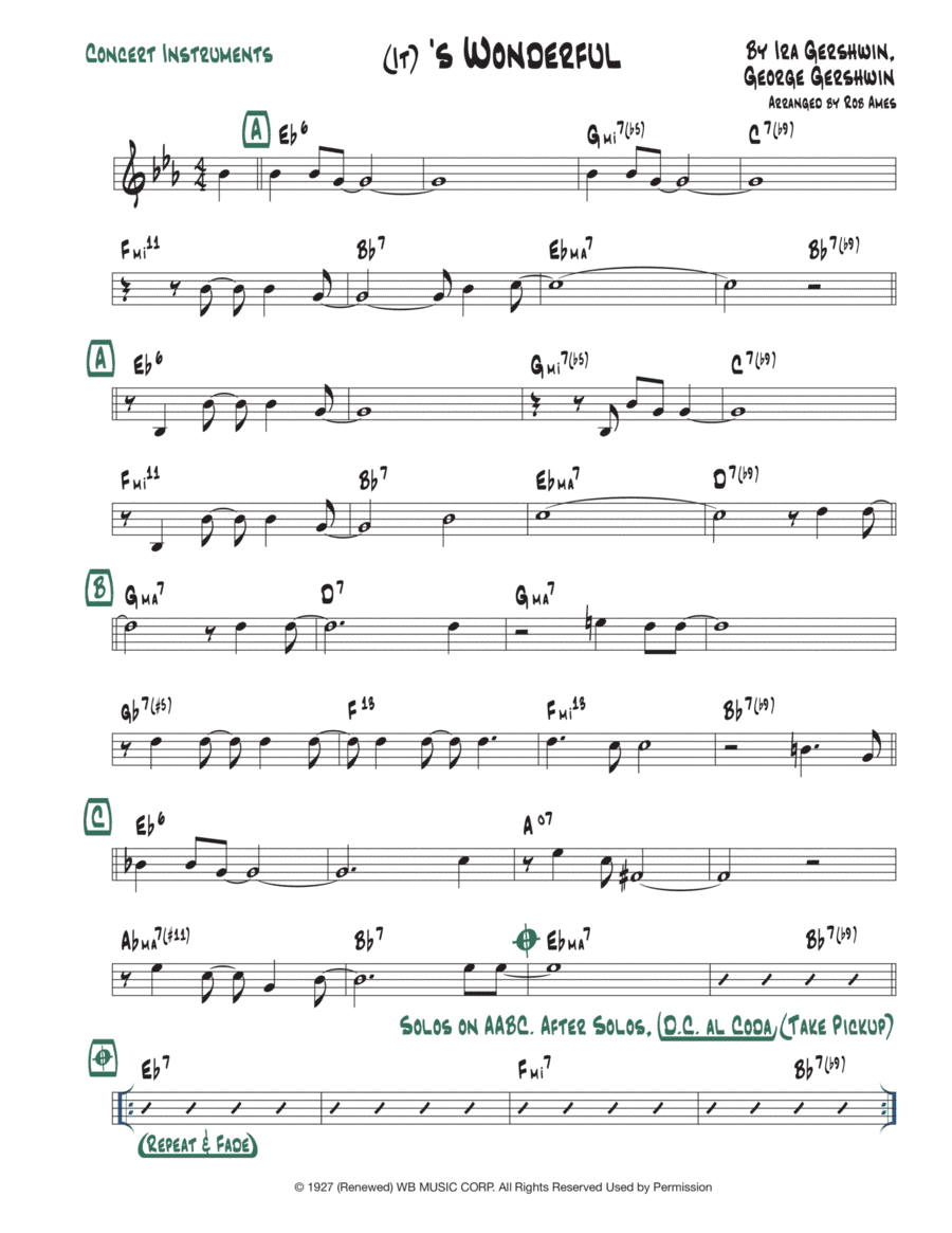 's Wonderful (arr. Rob Ames)