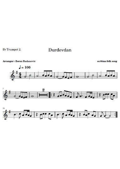 Ðurdevdan - Djurdjevdan - Ederlezi -  for brass sextet (arr. Zoran Radanovic)
