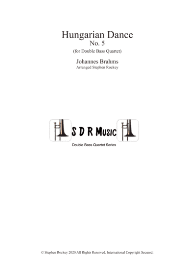 Hungarian Dance No.5 for Double Bass Quartet (arr. Stephen Rockey)