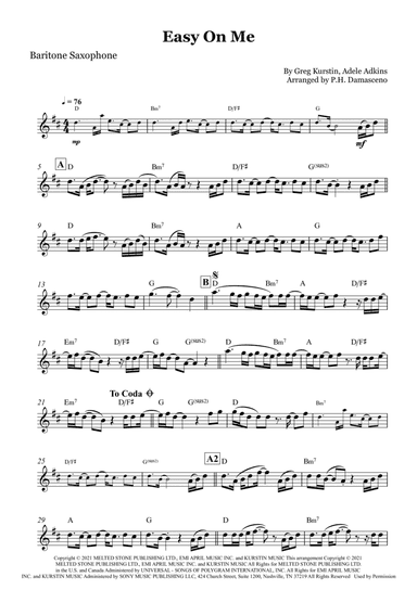 Easy On Me (arr. P.H. Damasceno)