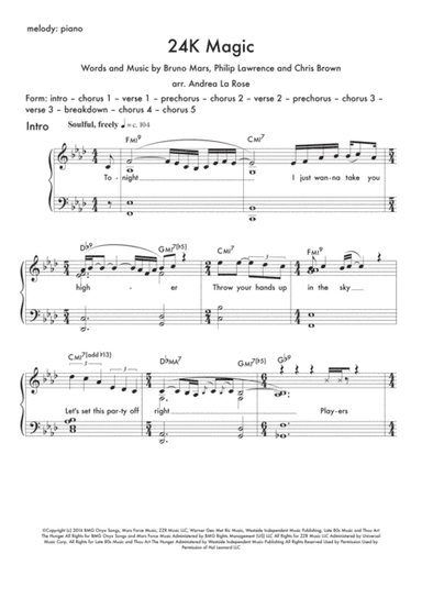 24K Magic (arr. Andrea La Rose)