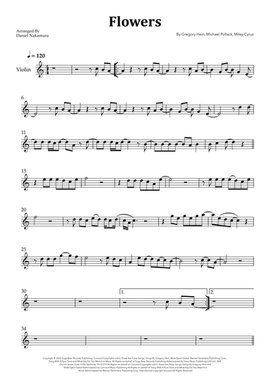 Flowers (arr. Daniel Nakamura)