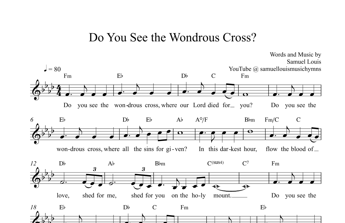 Do You See the Wondrous Cross?