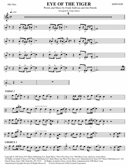 Eye Of The Tiger (arr. Jorge Juárez)