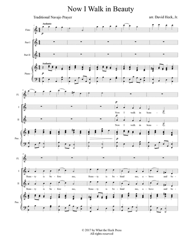 Now I Walk in Beauty (arr. David Heck, Jr.)