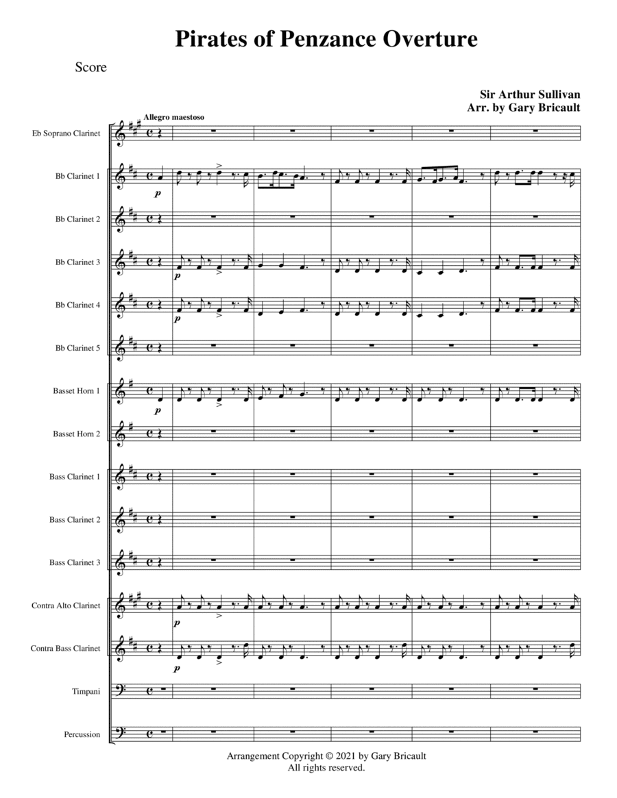 Pirates of Penzance Overture (arr. Gary Bricault)