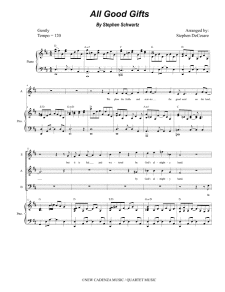 All Good Gifts (arr. Stephen DeCesare)