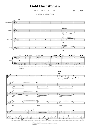Gold Dust Woman (arr. Samuel Lewis)