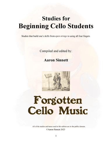 Studies for Beginning Cello Students (arr. Aaron Sinnett)