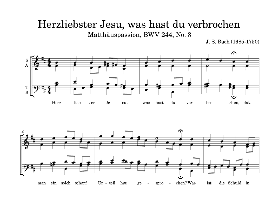 Herzliebster Jesu, was hast du verbrochen (St. Matthew Passion, BWV 244, No. 3 Chorale) (arr. Felipe Queiroga)