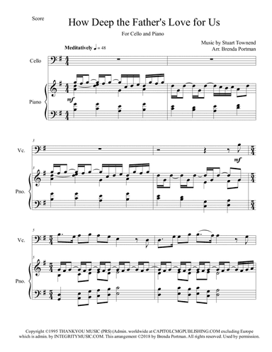 How Deep The Father's Love For Us (arr. Brenda Portman)