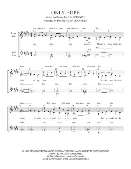 Only Hope (arr. Patrick McAlexander)