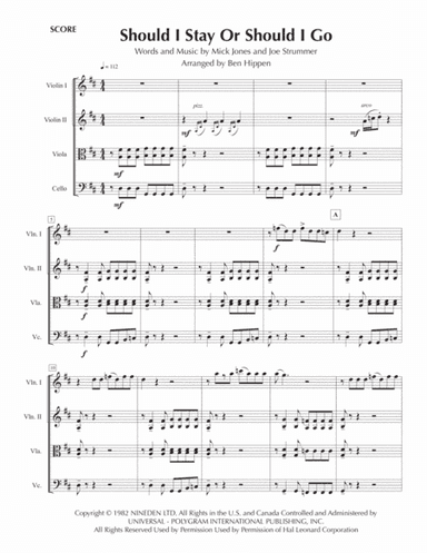 Should I Stay Or Should I Go (arr. Ben Hippen)