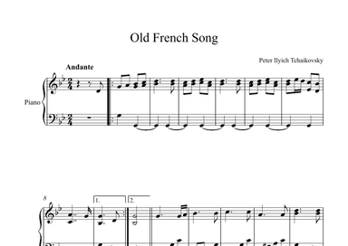 Old French Song - Peter Ilyich Tchaikovsky (Piano) (arr. Digital Book Music)