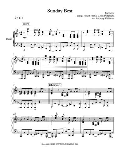 Sunday Best (arr. Anthony Williams)