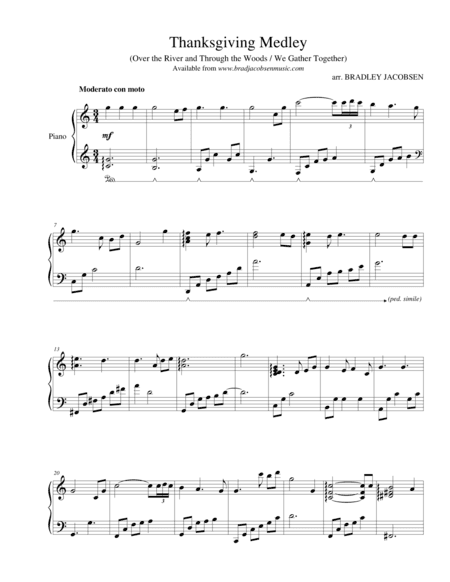 Thanksgiving Medley (Over the River..., We Gather Together) (arr. Brad Jacobsen)