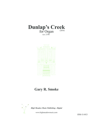 Dunlap's Creek (arr. Gary R. Smoke)