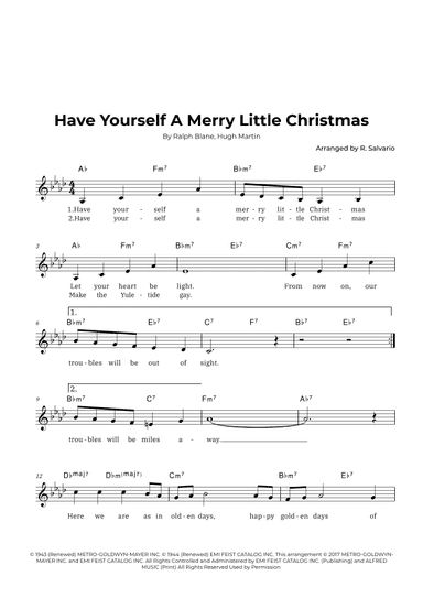 Have Yourself A Merry Little Christmas (arr. R. Salvario)
