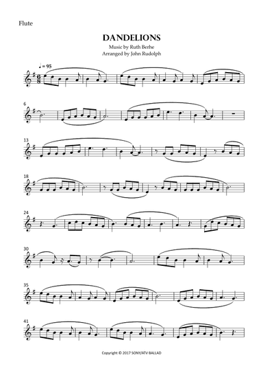 Dandelions (arr. John Rudolph)