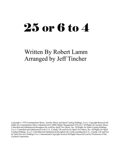 25 Or 6 To 4 (arr. Jeff Tincher)