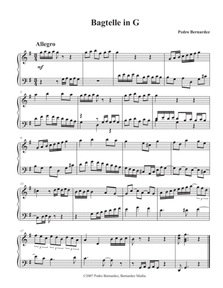 Bagatelle in G (2007)