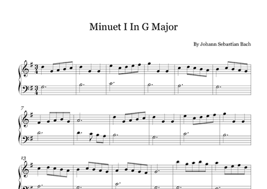 Minuet I In G Major (arr. Fernanda Moura)