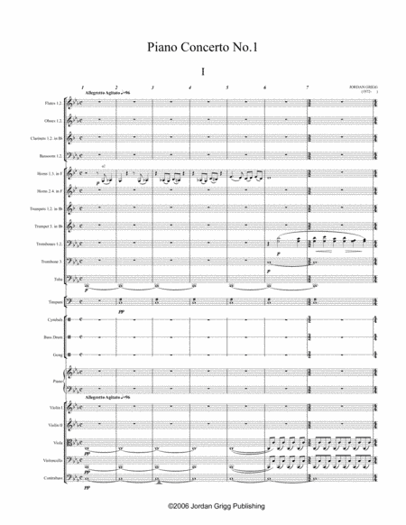 Piano Concerto No.1 Score and parts (including cadenza)