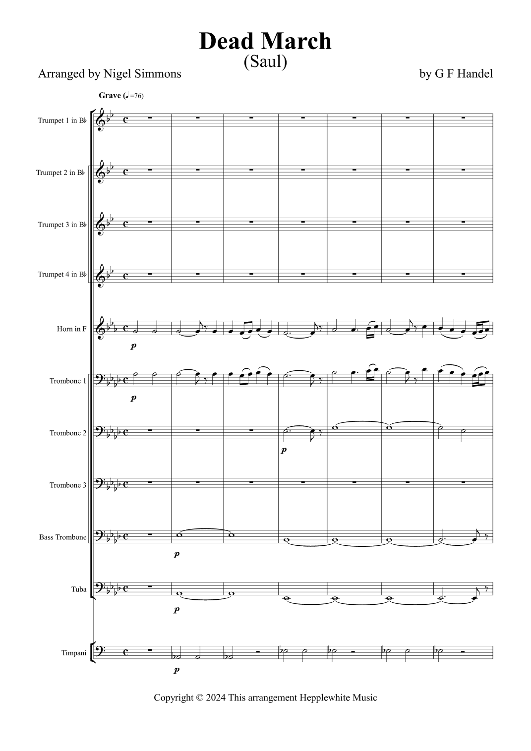 Dead March (Saul) (arr. Nigel Simmons)