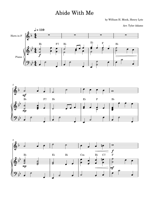 Abide With Me (arr. Tyler Adams)