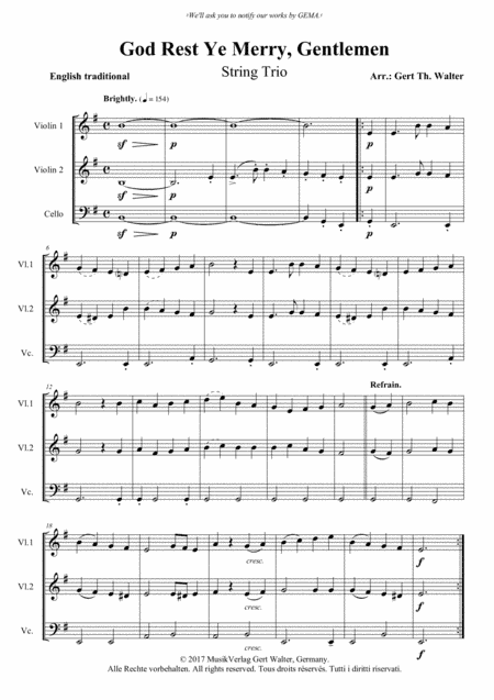 God Rest Ye Merry, Gentlemen (arr. Gert Th. Walter)