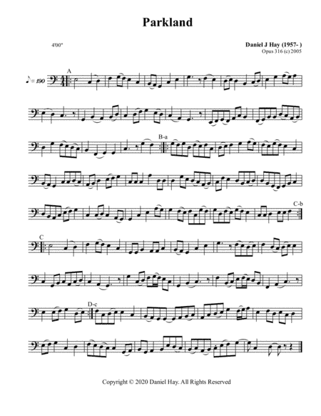 Parkland (Opus 316) (Bass Solo)