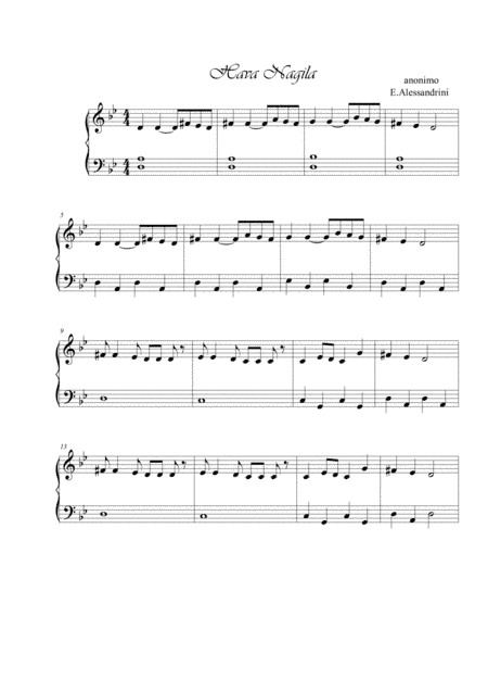 Hava Nagila (arr. Ester Alessandrini)