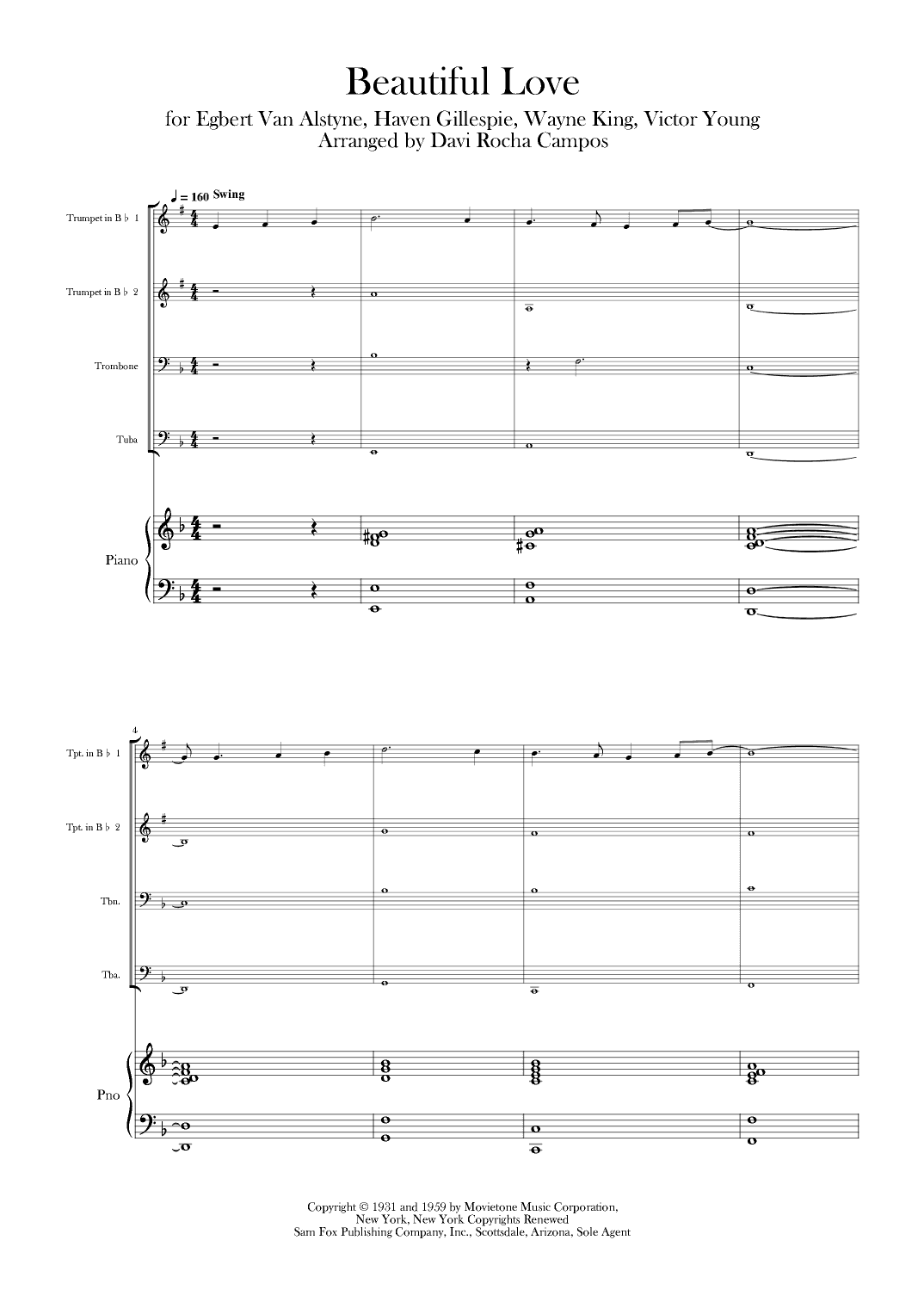 Beautiful Love (arr. Davi Rocha Campos)