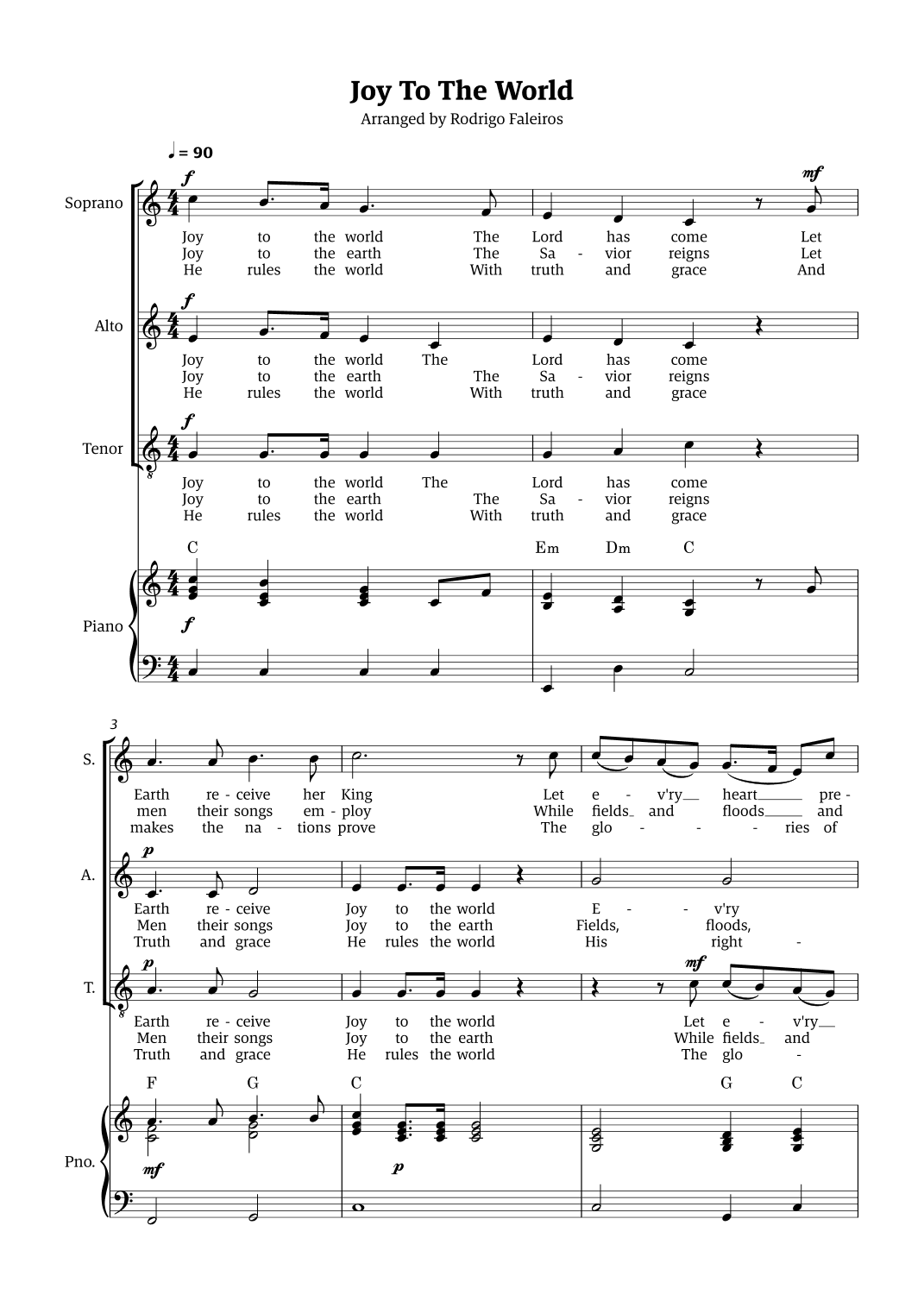 Joy To The World (arr. Rodrigo Faleiros)