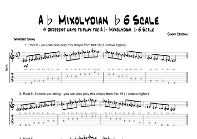 Ab Mixolydian b6 Scale (4 Ways to Play)