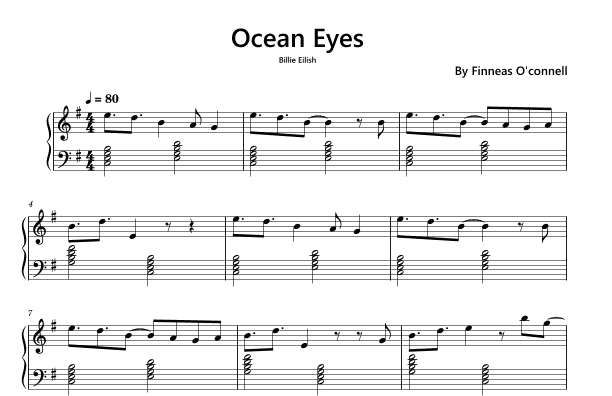 Ocean Eyes (arr. Funtom)