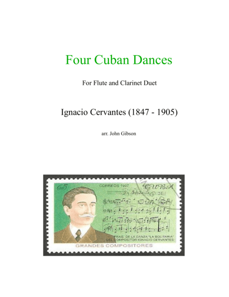 4 Cuban Dances by Cervantes for flute and clarinet duet (arr. John Gibson)