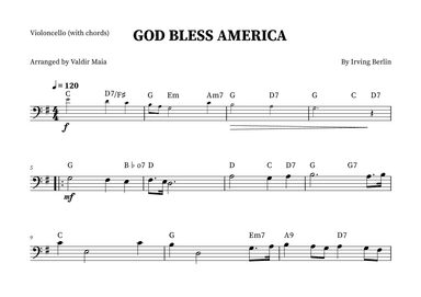 God Bless America ® (arr. Valdir Maia)