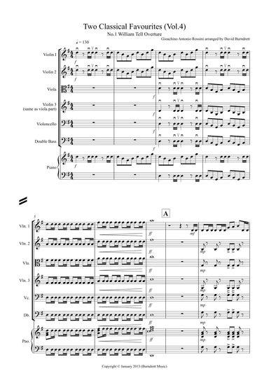 2 Classical Favourites for String Orchestra (volume four) (arr. David Burndrett)