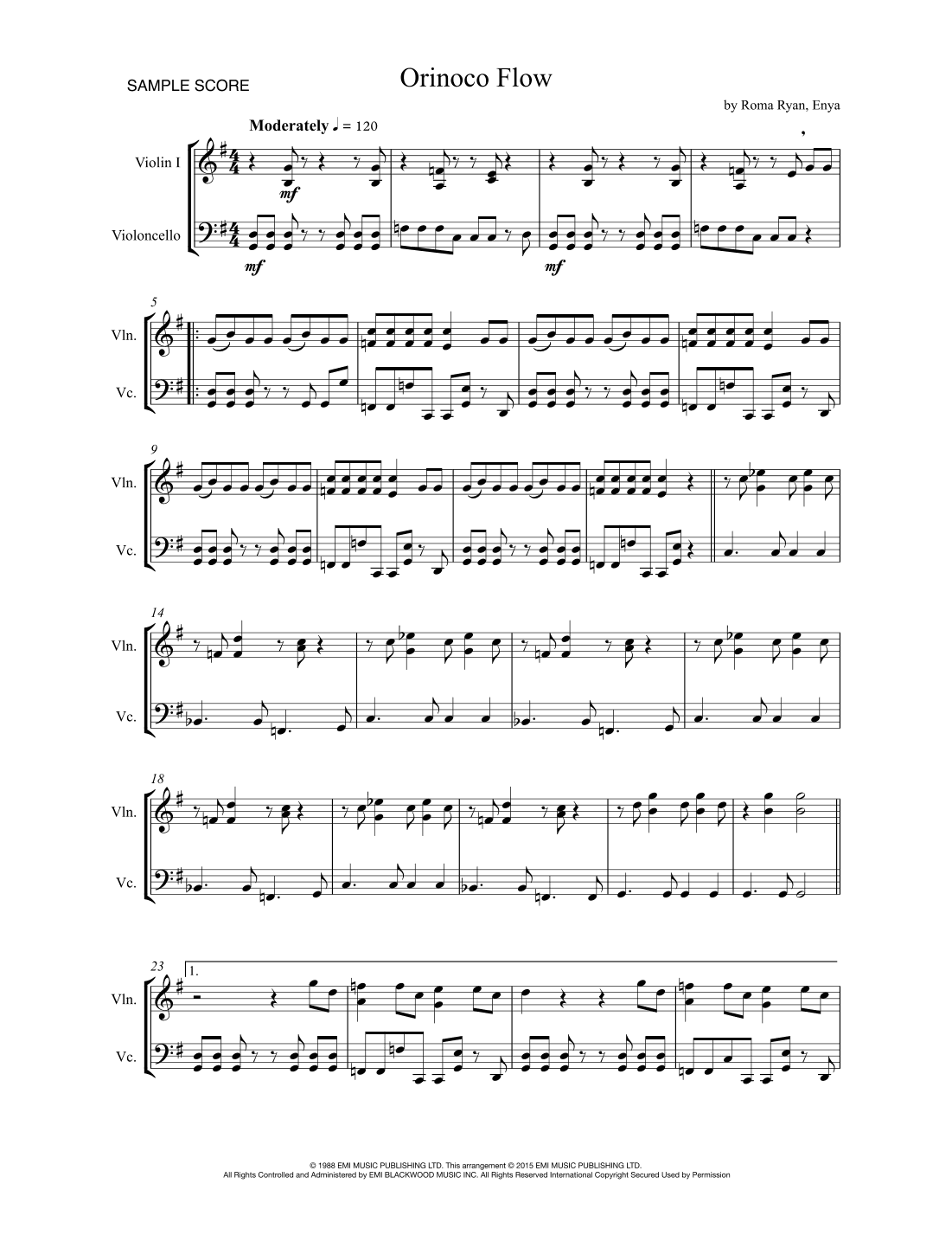 Orinoco Flow (arr. Sherry Lewis)